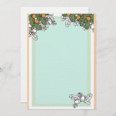 ドングリの結婚式招待状のリネン終わり 招待状 (正面/裏面)