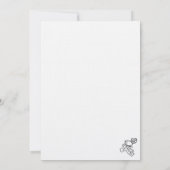 ドングリの結婚式招待状のリネン終わり 招待状 (裏面)