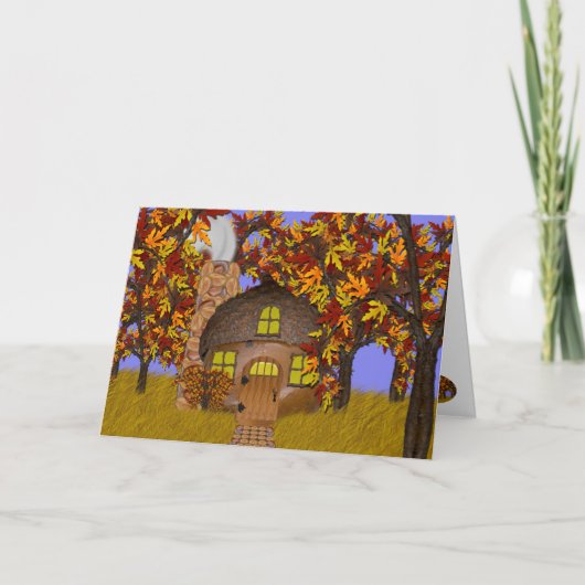 ドングリのFAERYのコテージカード カード (正面)