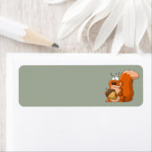 ドングリを持つ住所 シール (インサイチュ)