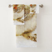 ドングリを楽しむリス バスタオルセット (インサイチュ)