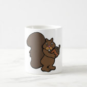 ドングリ付きのリス コーヒーマグカップ (中央)