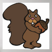 ドングリ付きのリス ポスター (正面)