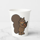 ドングリ付きのリス 紙コップ (正面)