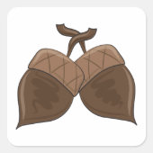 ドングリ素朴ンズオータムフォレスト自然 スクエアシール (正面)