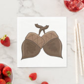 ドングリ素朴ンズオータムフォレスト自然 スタンダードランチョンナプキン (インサイチュ)