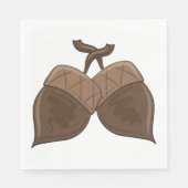 ドングリ素朴ンズオータムフォレスト自然 スタンダードランチョンナプキン (正面)