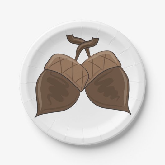 ドングリ素朴ンズオータムフォレスト自然 ペーパープレート (正面)