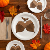 ドングリ素朴ンズオータムフォレスト自然 ペーパープレート