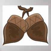 ドングリ素朴ンズオータムフォレスト自然 ポスター (正面)