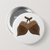 ドングリ素朴ンズオータムフォレスト自然 缶バッジ (正面&裏面)