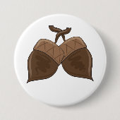 ドングリ素朴ンズオータムフォレスト自然 缶バッジ (正面)