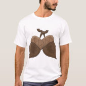 ドングリ素朴ンズオータムフォレスト自然 Tシャツ (正面)