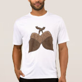 ドングリ素朴ンズオータムフォレスト自然 Tシャツ (正面)