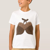 ドングリ素朴ンズオータムフォレスト自然 Tシャツ (正面)