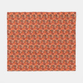 ドングリ葉スII フリースブランケット (正面(横))