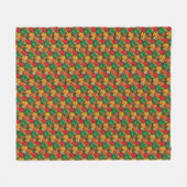 ドングリ葉スIII フリースブランケット (正面(横))