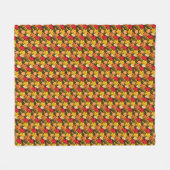 ドングリ葉スIV フリースブランケット (正面(横))