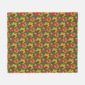 ドングリ葉スVI フリースブランケット (正面(横))