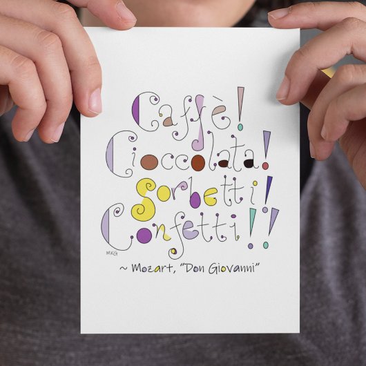 ドンジョバンニモーツァルトオペライタリアングルメ引用文 ポストカード