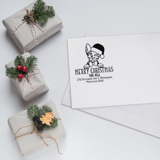 ドンスコイキャット差出人住所クリスマス ラバースタンプ