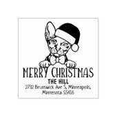 ドンスコイキャット差出人住所クリスマス ラバースタンプ (インプリント)