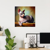 ドンスフィンクス猫 ポスター (ホームオフィス)