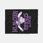 ドントストレスミオウスナショナルストレス認識度モン フリースブランケット (正面(横))