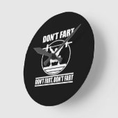 ドントファートジおもしろいムトレーニングスクワットforボディビルダー ラウンド壁時計 (傾斜)