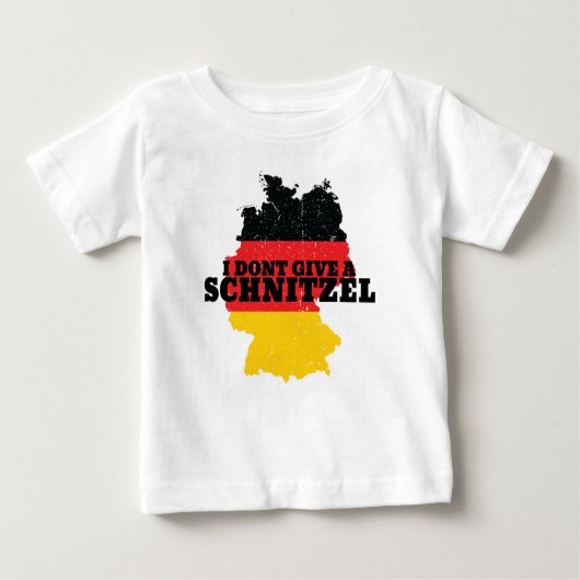 ドント与えシュニッツルオクトーバーフェストドイツ国旗 ベビーTシャツ (正面)