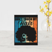 ドントTouchマイおもしろいヘアアフロナチュラルヘアウィメンズR カード (黄色い花)