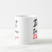 ドントTouch·マイ·キャリント·ブラック·レッド·怒引用文 コーヒーマグカップ (中央)