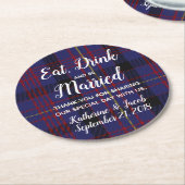 ドンドナルドプライド結婚式の引き出物紙コースター ラウンドペーパーコースター (アングル)