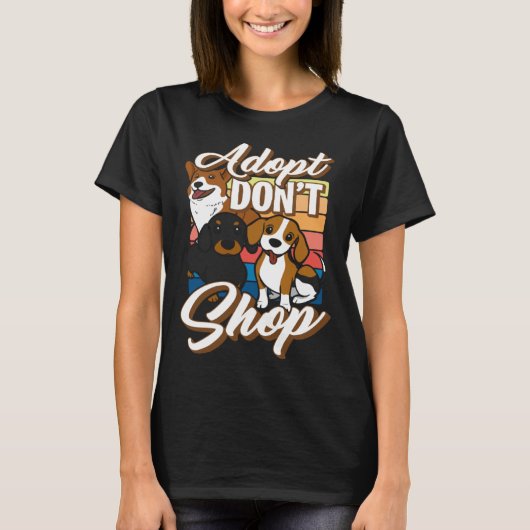 ドンドンショップ動物レスキュー活動家犬 Tシャツ (正面)