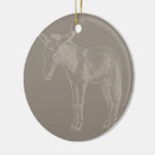 ドン図解入りの、写真付きのキーヴィンテージアートカスタムの色 セラミックオーナメント (左)