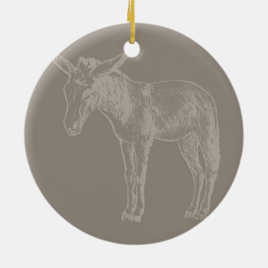 ドン図解入りの、写真付きのキーヴィンテージアートカスタムの色 セラミックオーナメント (裏面)