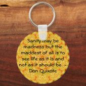 ドン感動的キホーテ引用文 キーホルダー (正面)
