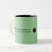 "ドン"のマグ-右腕投手のためのKuchishowaのコーヒー・マグ ツートーンマグカップ (正面左)