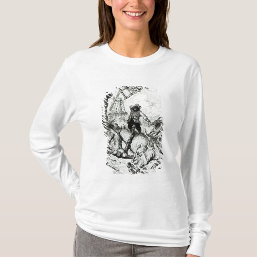 ドン・キホーテおよび風車 Tシャツ (正面)