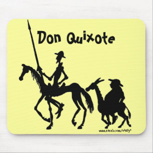 ドン・キホーテおよびSancho Panzaのグラフィックアートのmousepad マウスパッド