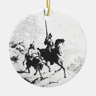 ドン・キホーテおよびSancho Panza セラミックオーナメント