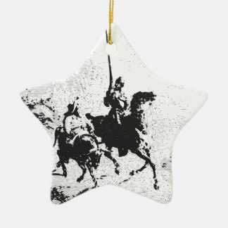 ドン・キホーテおよびSancho Panza セラミックオーナメント