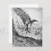 ドン・キホーテと風車 ポストカード (正面/裏面)