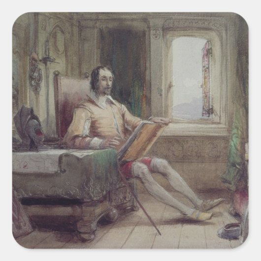 ドン・キホーテの勉強 スクエアシール (正面)