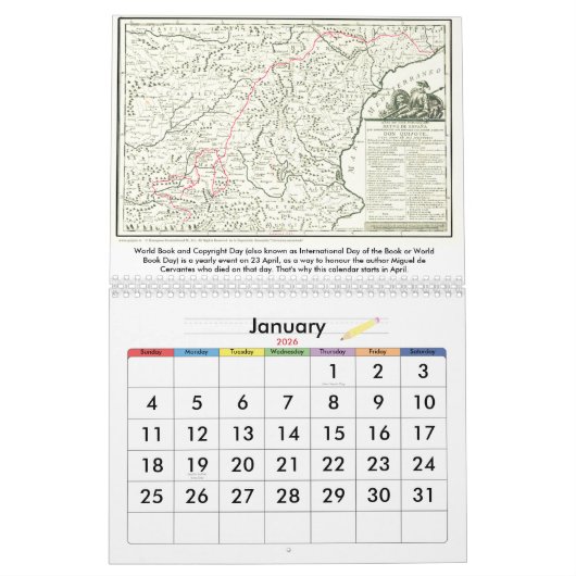 ドン・キホーテ-カレンダー- Calendario カレンダー (1月 2026)