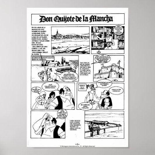 ドン・キホーテ・デ・ラ・マンチャ – コスモム・パギナ01 ポスター (正面)