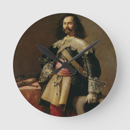 ドン・ティブルシオ・デ・レディン・イ・クルザット(キャンバス上の油) ラウンド壁時計 (正面)