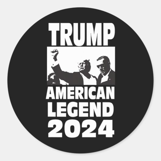 ドン・トランプ2024防弾投降伝説 ラウンドシール (正面)