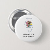 ドン・トレイシー上院ボタン ILLINOIS 缶バッジ (正面&裏面)