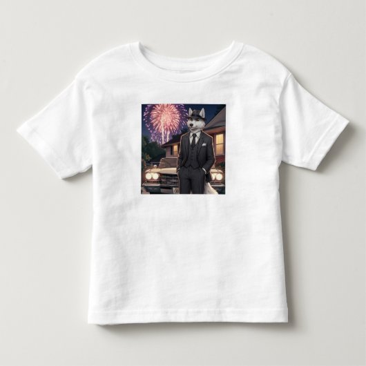 ドン・ルポ・カニーノ "7月4日"   トドラーTシャツ (正面)